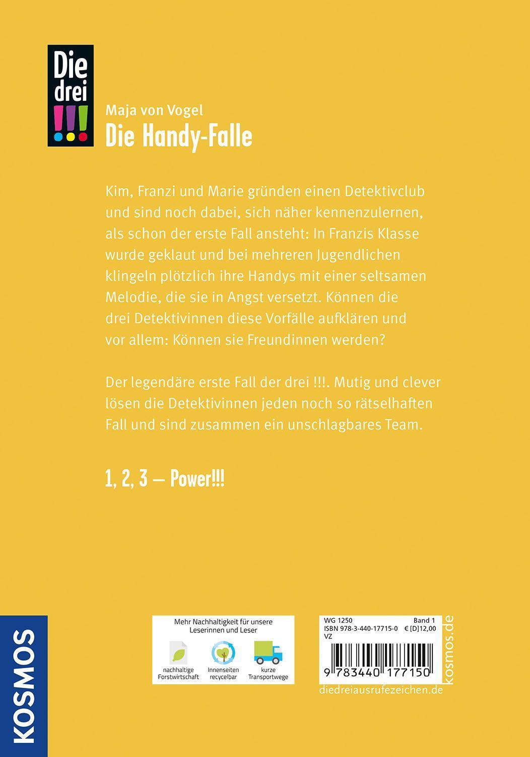 Beispielinhalt (Bild) Die drei !!!, 01, Die Handy-Falle (drei Ausrufezeichen)