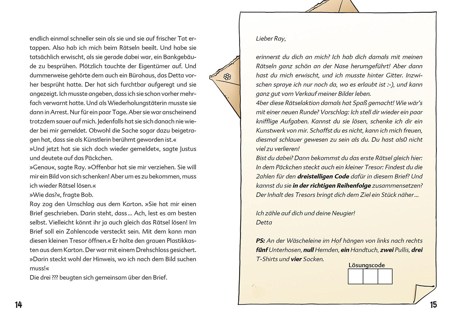 Beispielinhalt (Bild) Die drei ??? Kids, Mission Graffiti-Code