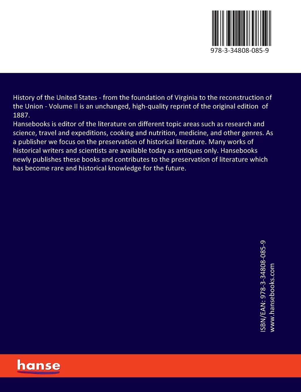 Rückseitencover History of the United States