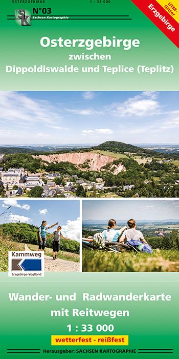 Vorderes Coverbild Osterzgebirge zwischen Dippoldiswalde und Teplice 1 : 33 000