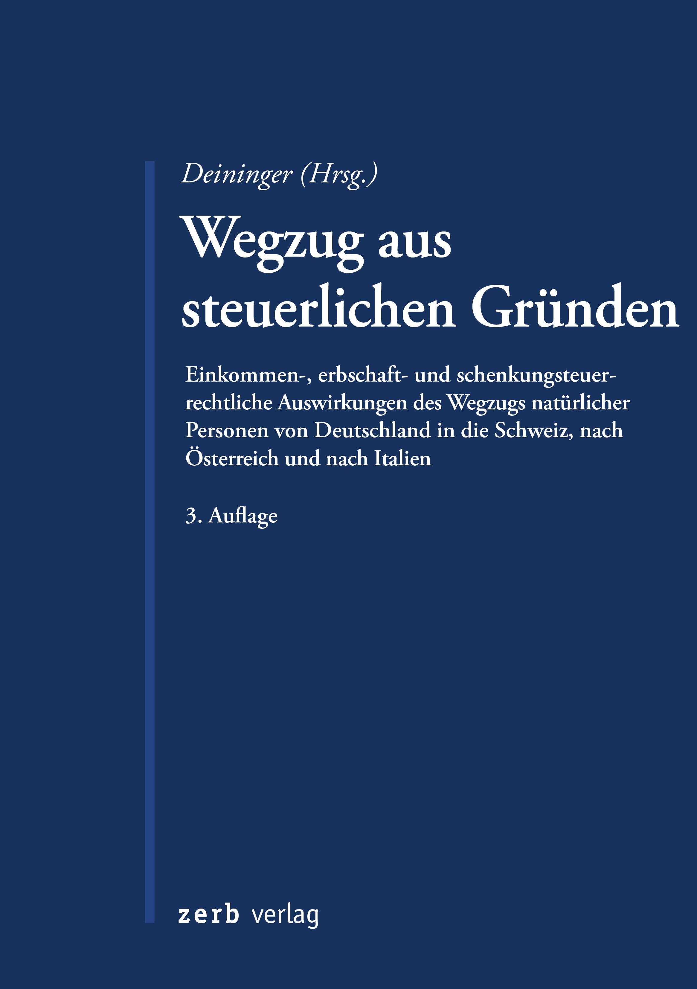Vorderes Coverbild Wegzug aus steuerlichen Gründen
