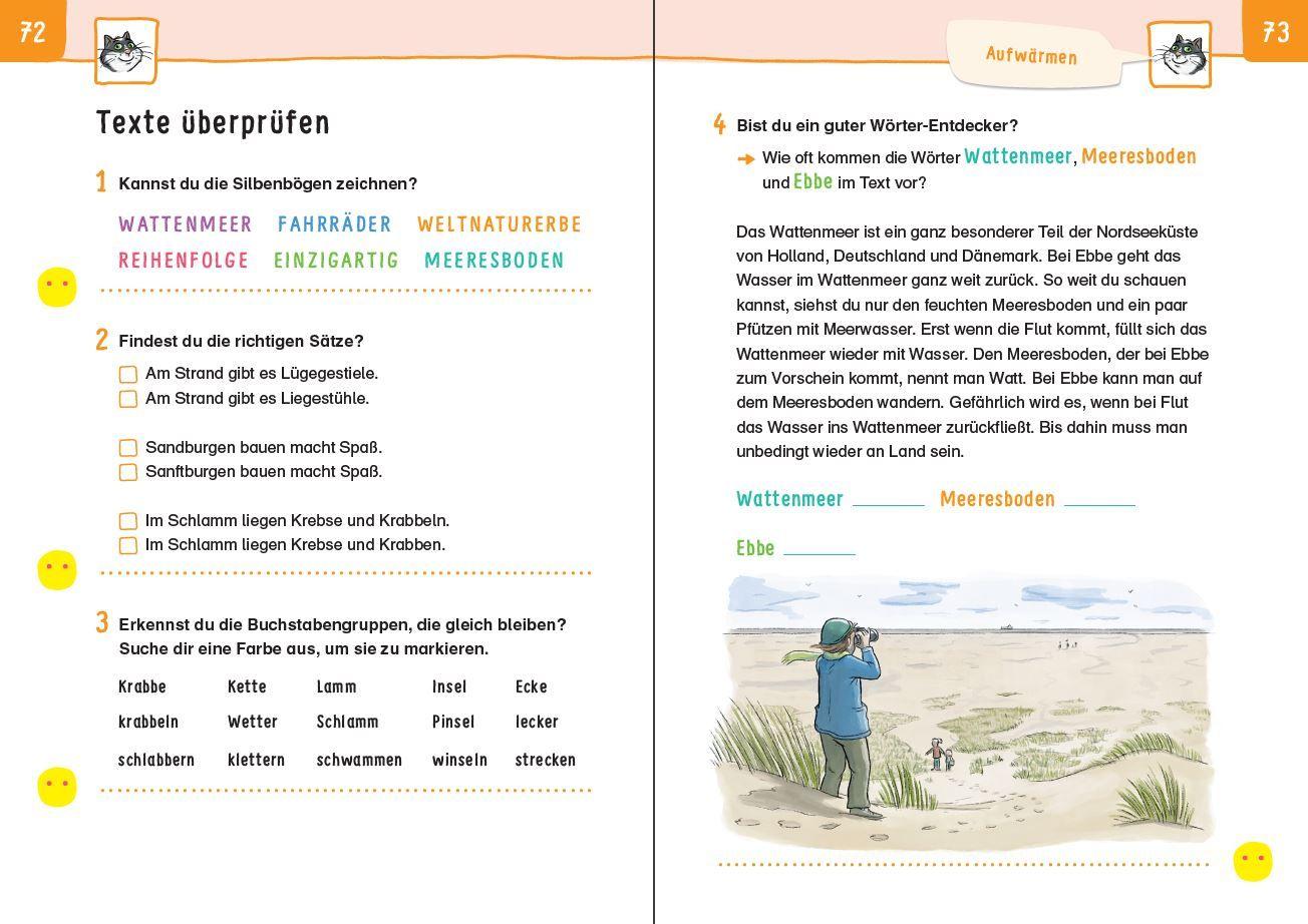 Beispielinhalt (Bild) Übungsheft - Lesen 3. Klasse