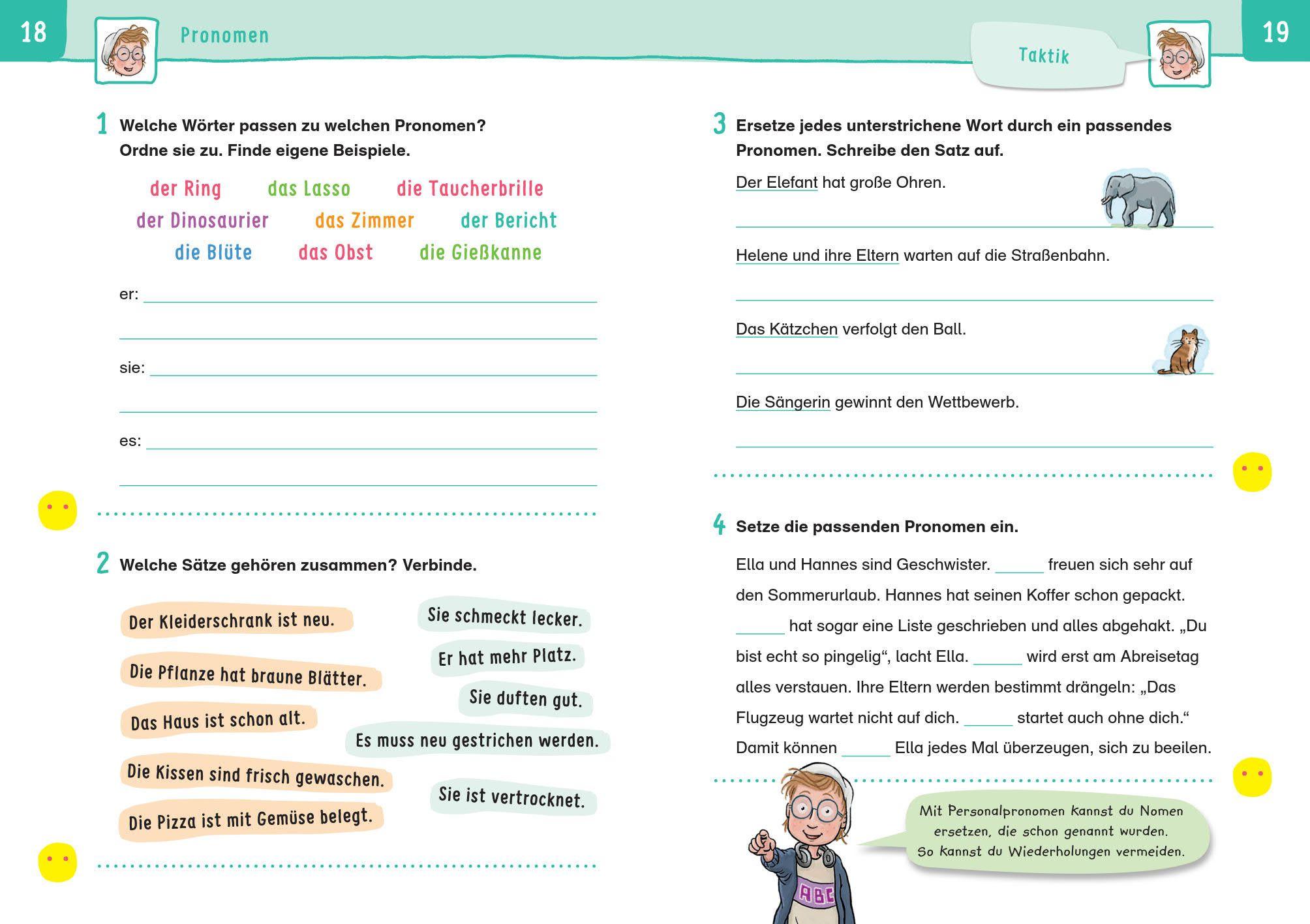 Beispielinhalt (Bild) Übungsheft - Grammatik 3.Klasse