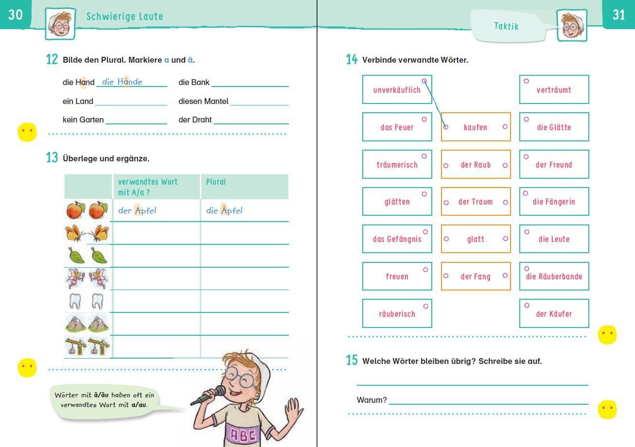 Beispielinhalt (Bild) Übungsheft - Rechtschreibung 3.Klasse