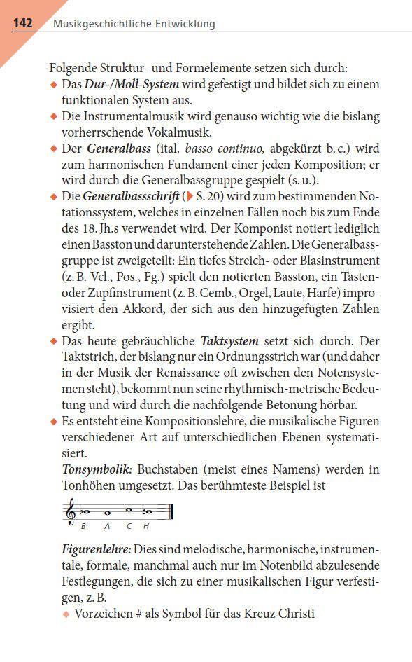 Beispielinhalt (Bild) Pocket Teacher Abi Musik