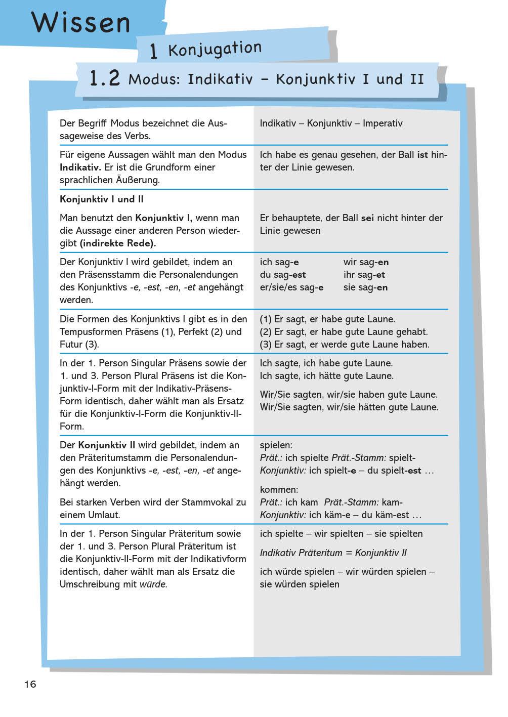 Beispielinhalt (Bild) Wissen - Üben - Testen: Deutsch 7./8. Klasse