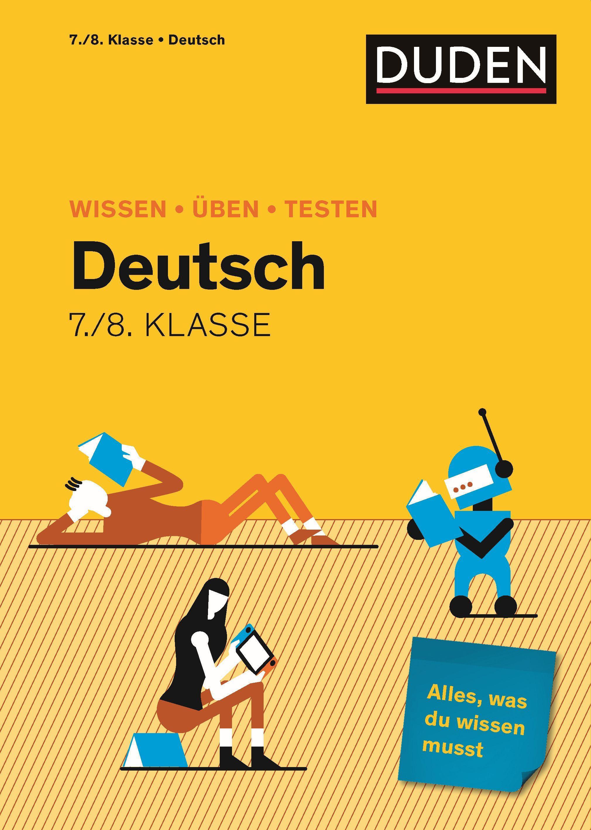 Vorderes Coverbild Wissen - Üben - Testen: Deutsch 7./8. Klasse