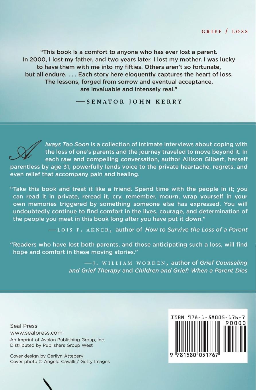 Rückseitencover Always Too Soon