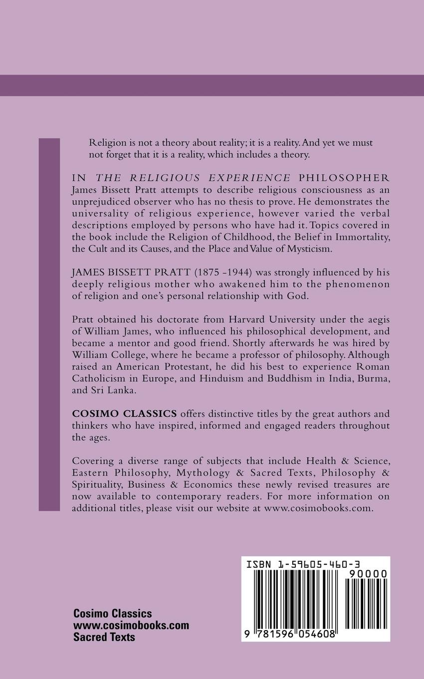 Rückseitencover The Religious Consciousness