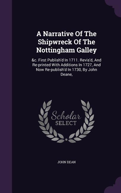 Vorderes Coverbild A Narrative Of The Shipwreck Of The Nottingham Galley