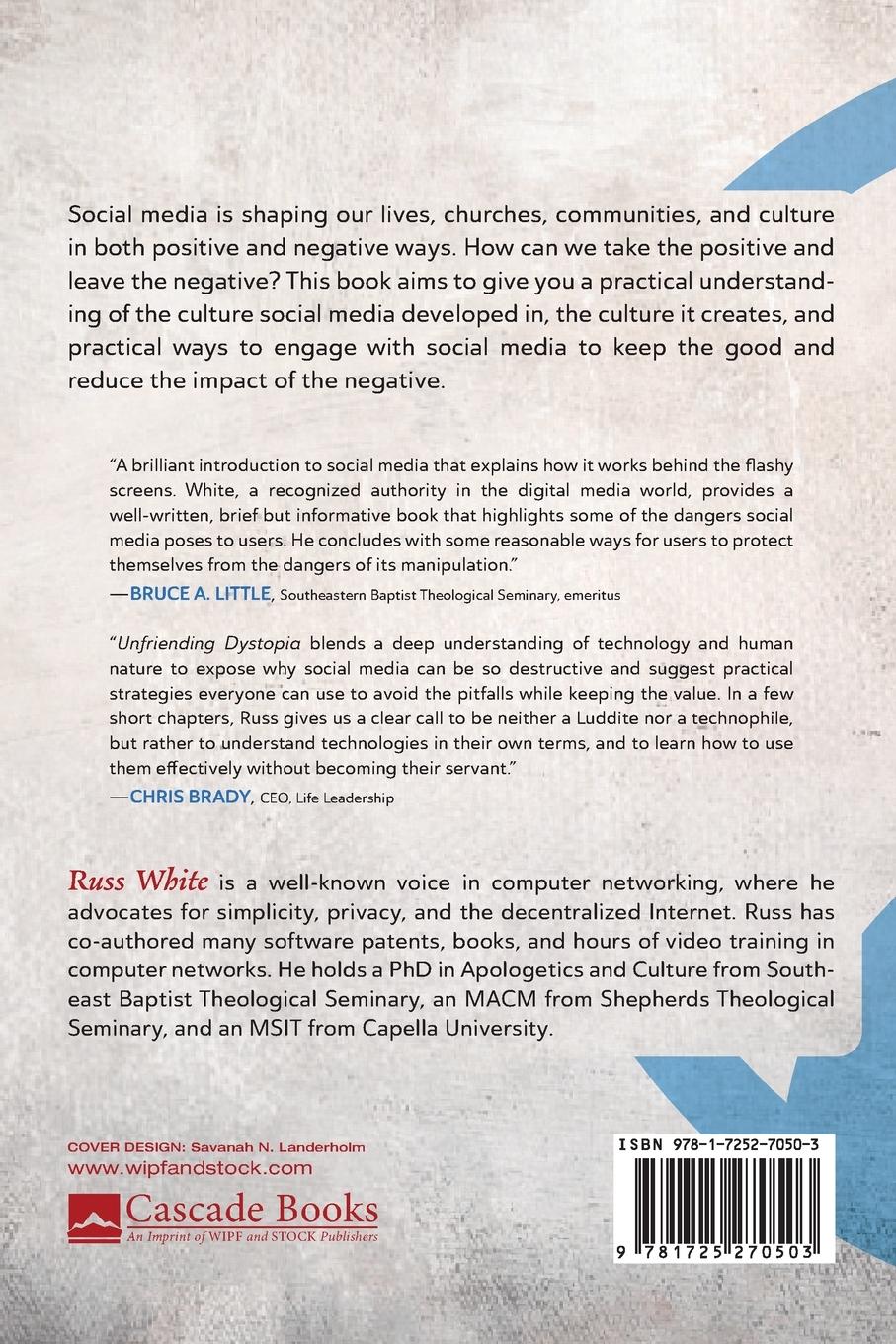 Rückseitencover Unfriending Dystopia