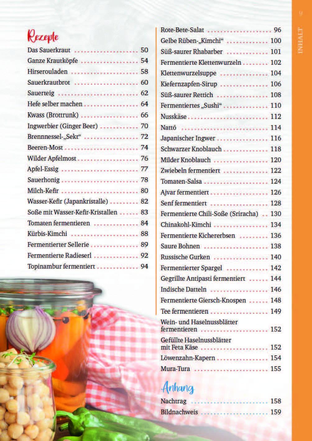 Beispielinhalt (Bild) Gemüse haltbar machen durch Fermentieren