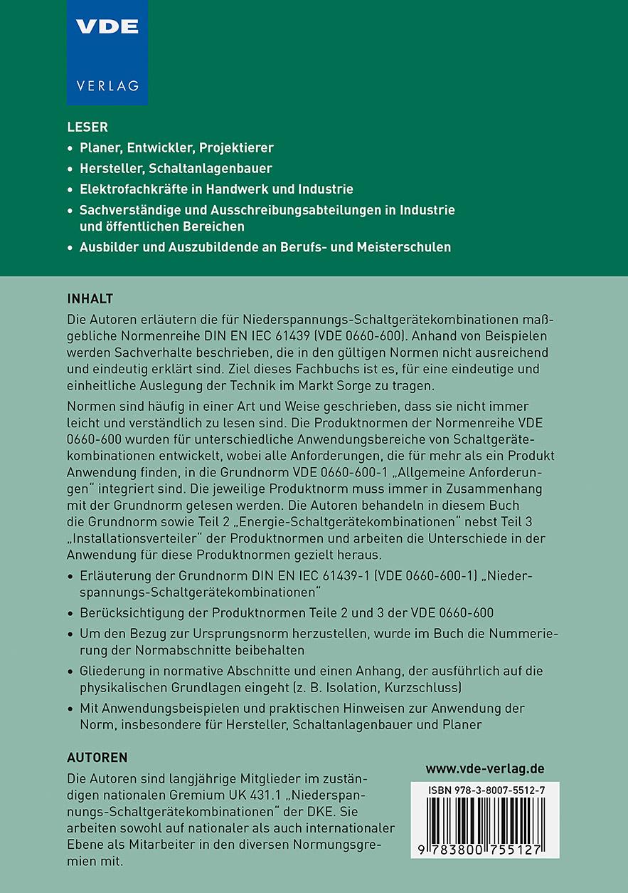 Rückseitencover Niederspannungs-Schaltgerätekombinationen