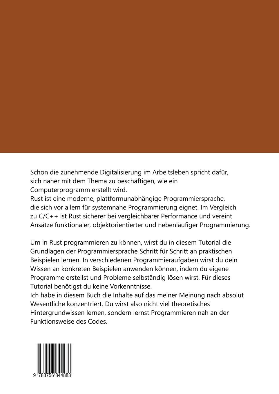 Rückseitencover Rust-Tutorial