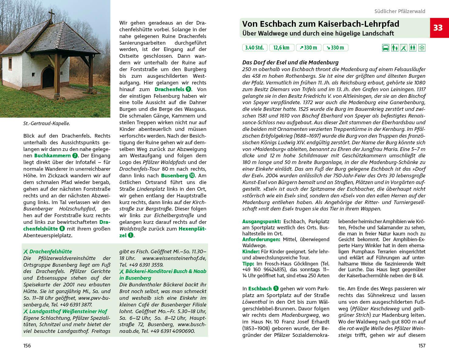 Beispielinhalt (Bild) Wandern & Einkehren Pfälzerwald und Deutsche Weinstraße