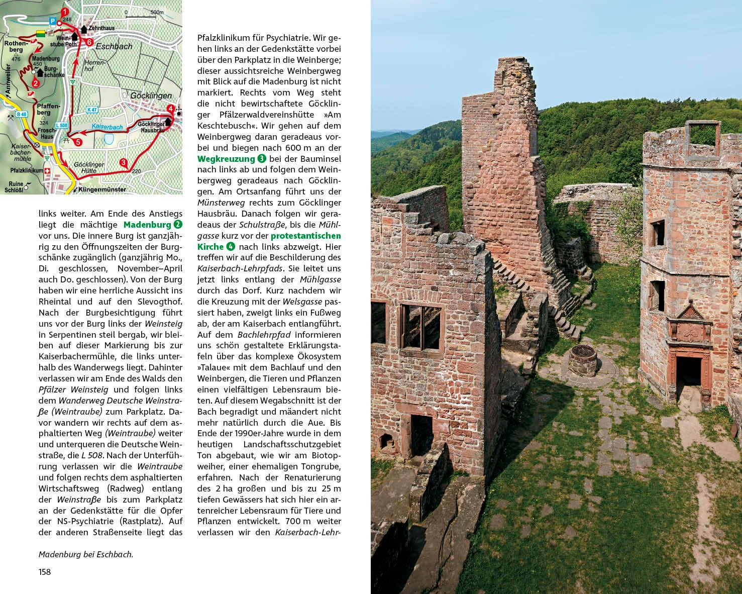 Beispielinhalt (Bild) Wandern & Einkehren Pfälzerwald und Deutsche Weinstraße