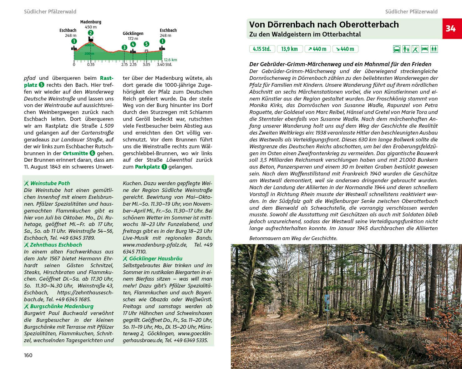 Beispielinhalt (Bild) Wandern & Einkehren Pfälzerwald und Deutsche Weinstraße