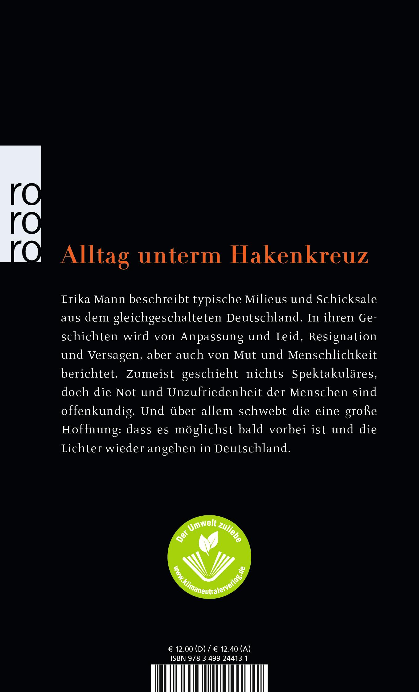 Rückseitencover Wenn die Lichter ausgehen