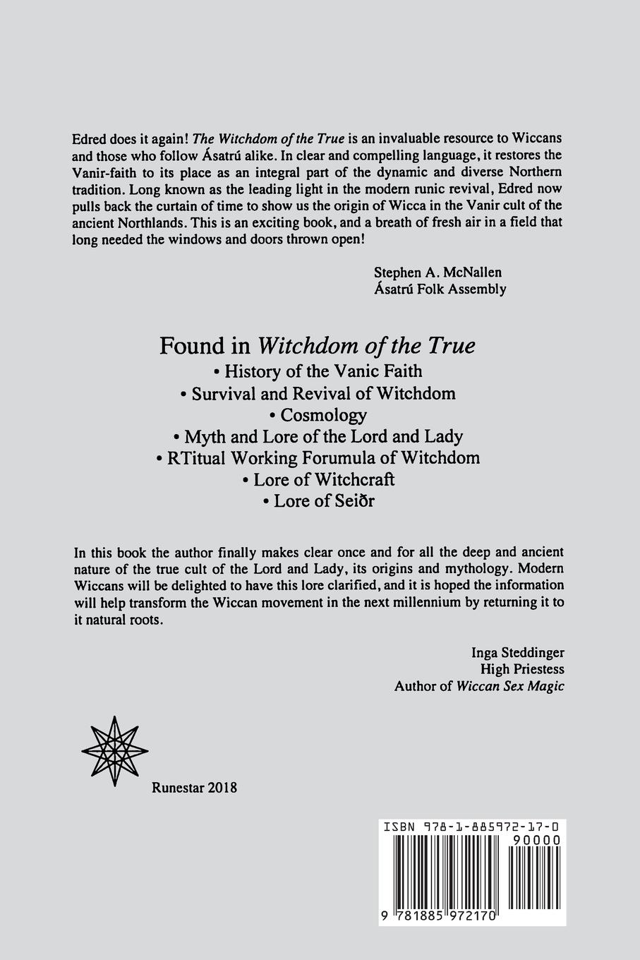 Rückseitencover Witchdom of the True: A Study of the Vana-Troth and Seidr