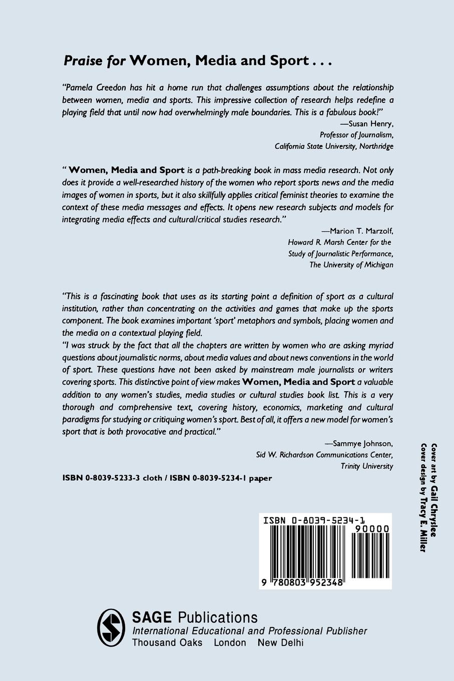 Rückseitencover Women, Media and Sport