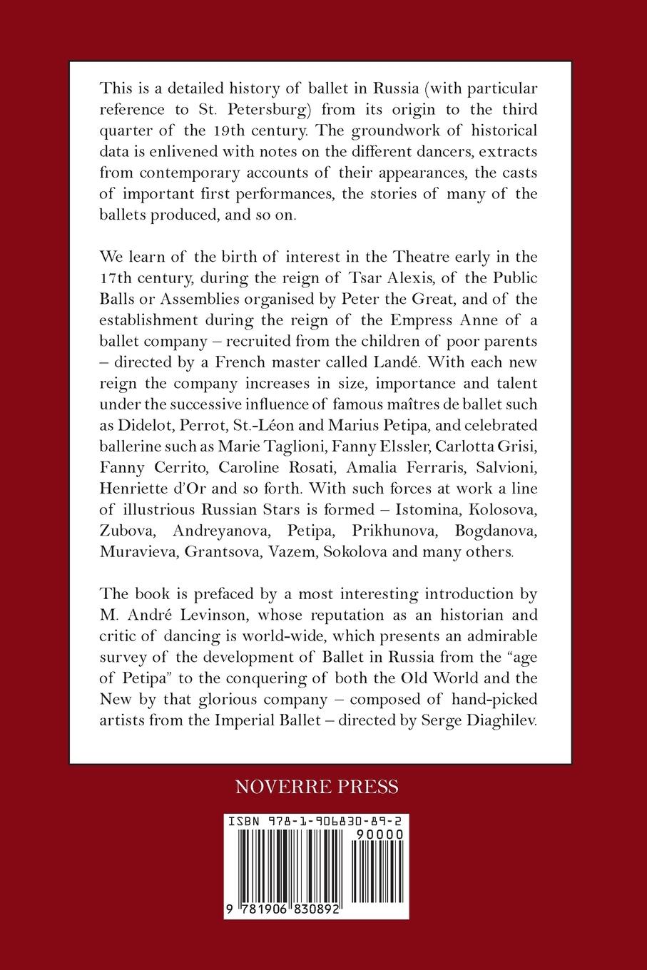 Rückseitencover A History of Ballet in Russia (1613 - 1881)