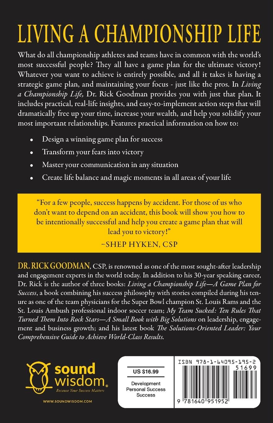 Rückseitencover Living a Championship Life