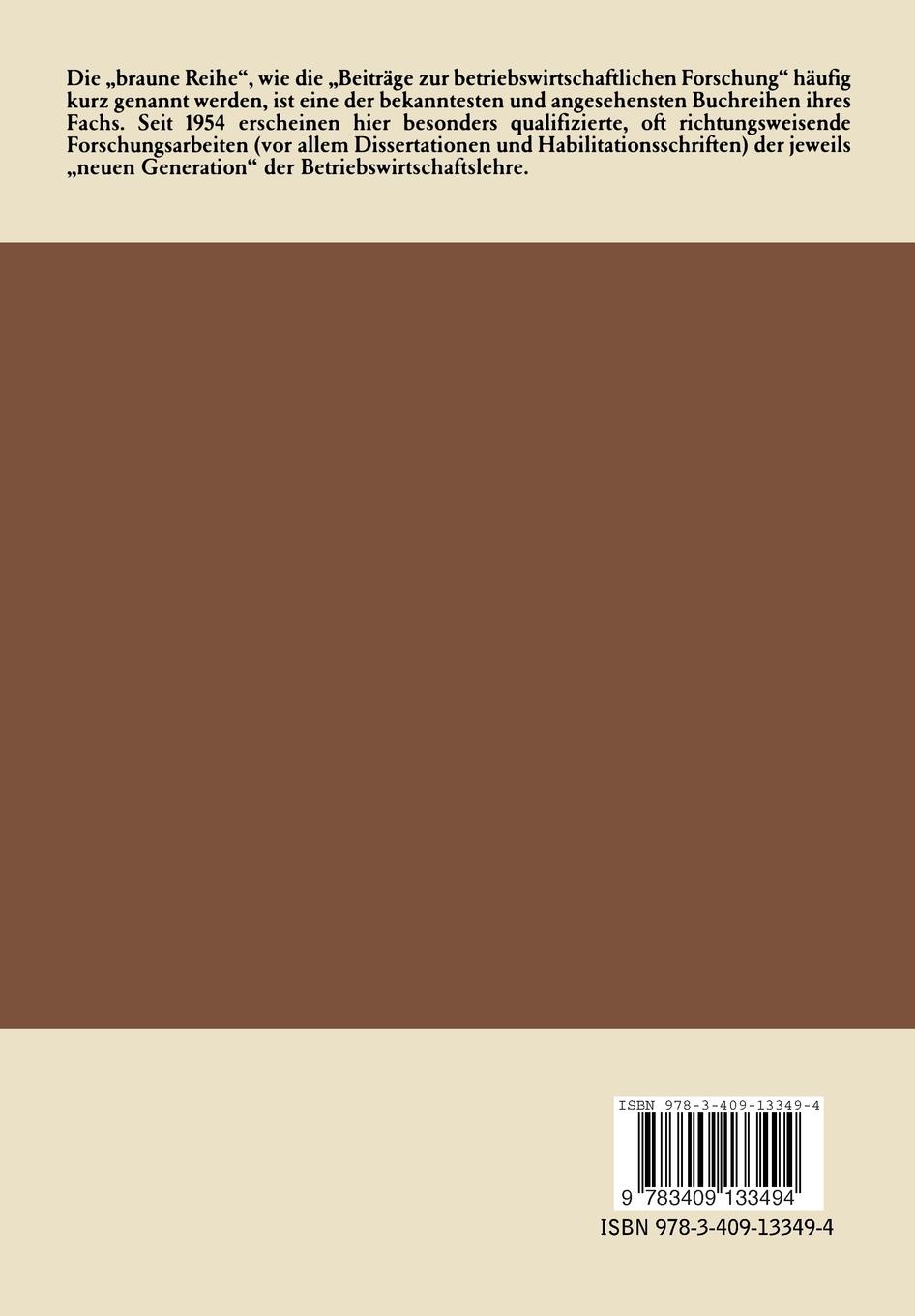 Rückseitencover Ökonomie der Hochschulforschung