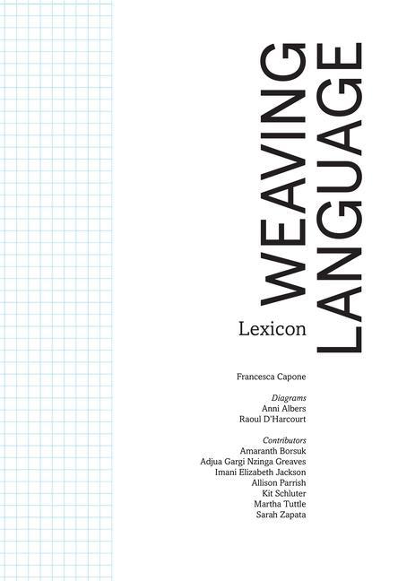 Vorderes Coverbild Weaving Language I: Lexicon