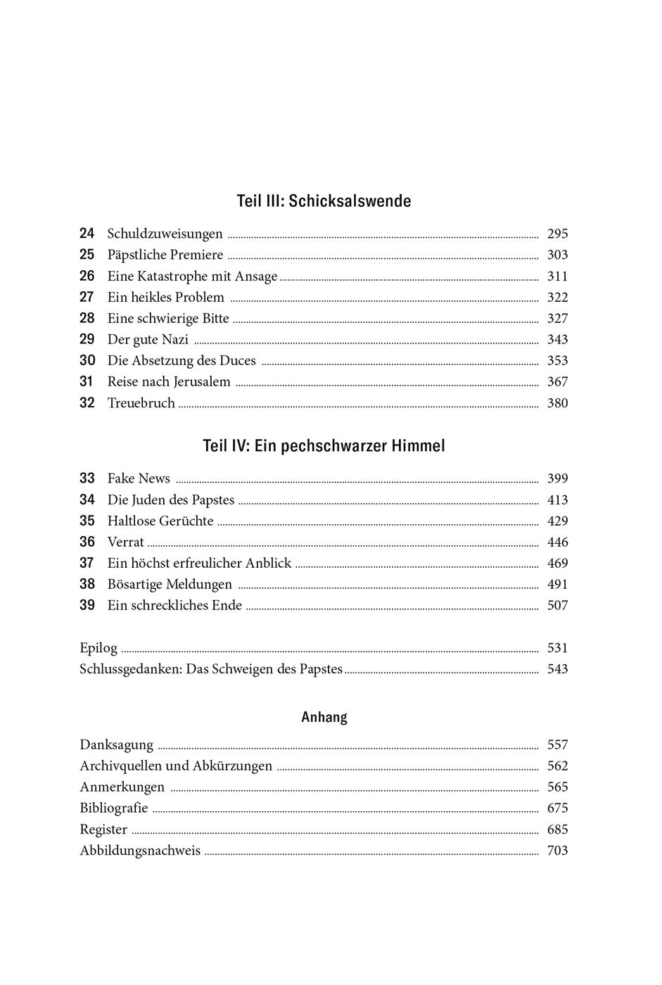 Beispielinhalt (Bild) Der Papst, der schwieg