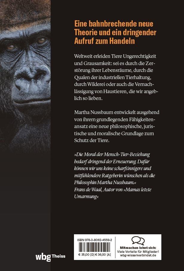 Rückseitencover Gerechtigkeit für Tiere