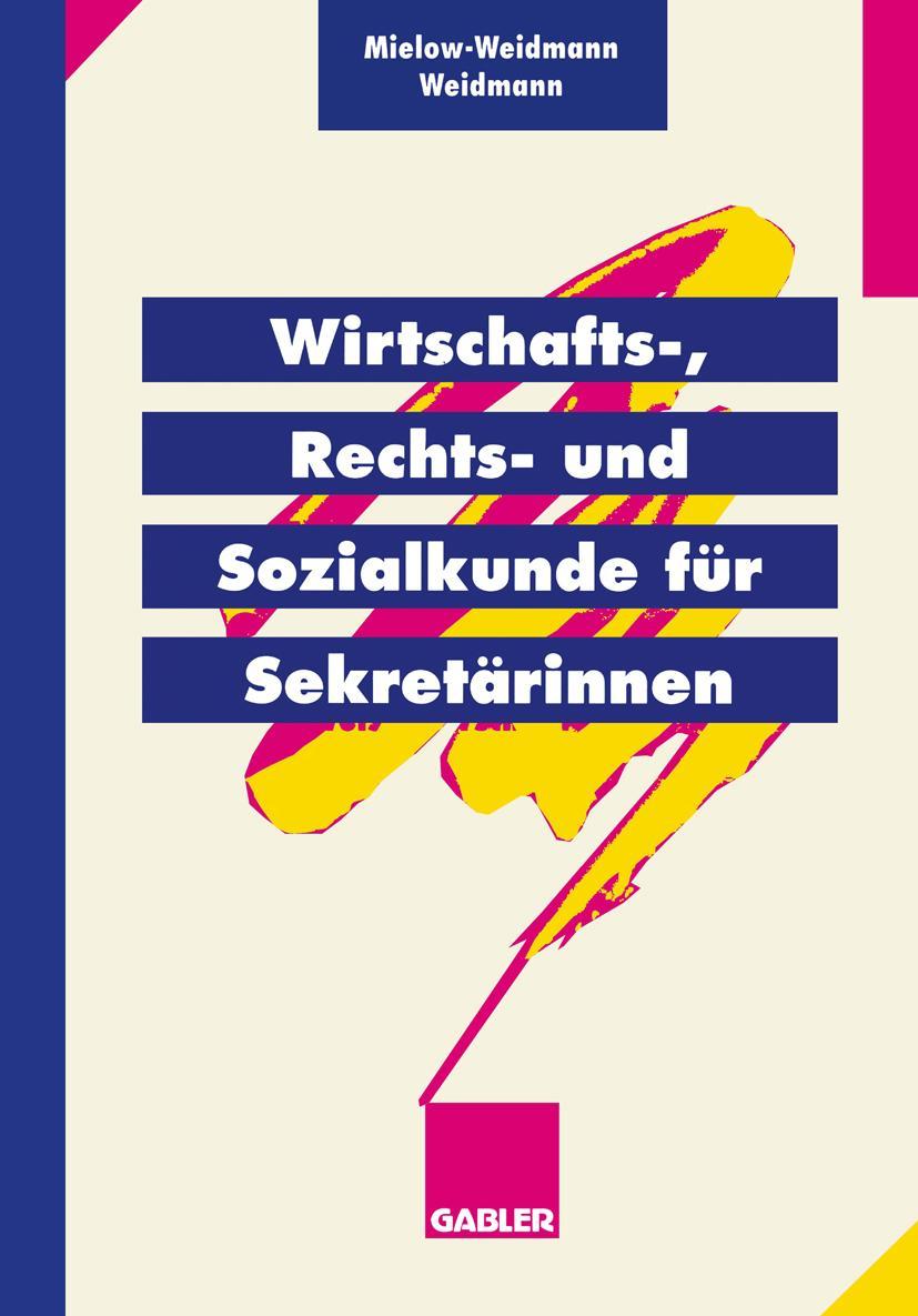 Vorderes Coverbild Wirtschafts-, Rechts- und Sozialkunde für Sekretärinnen