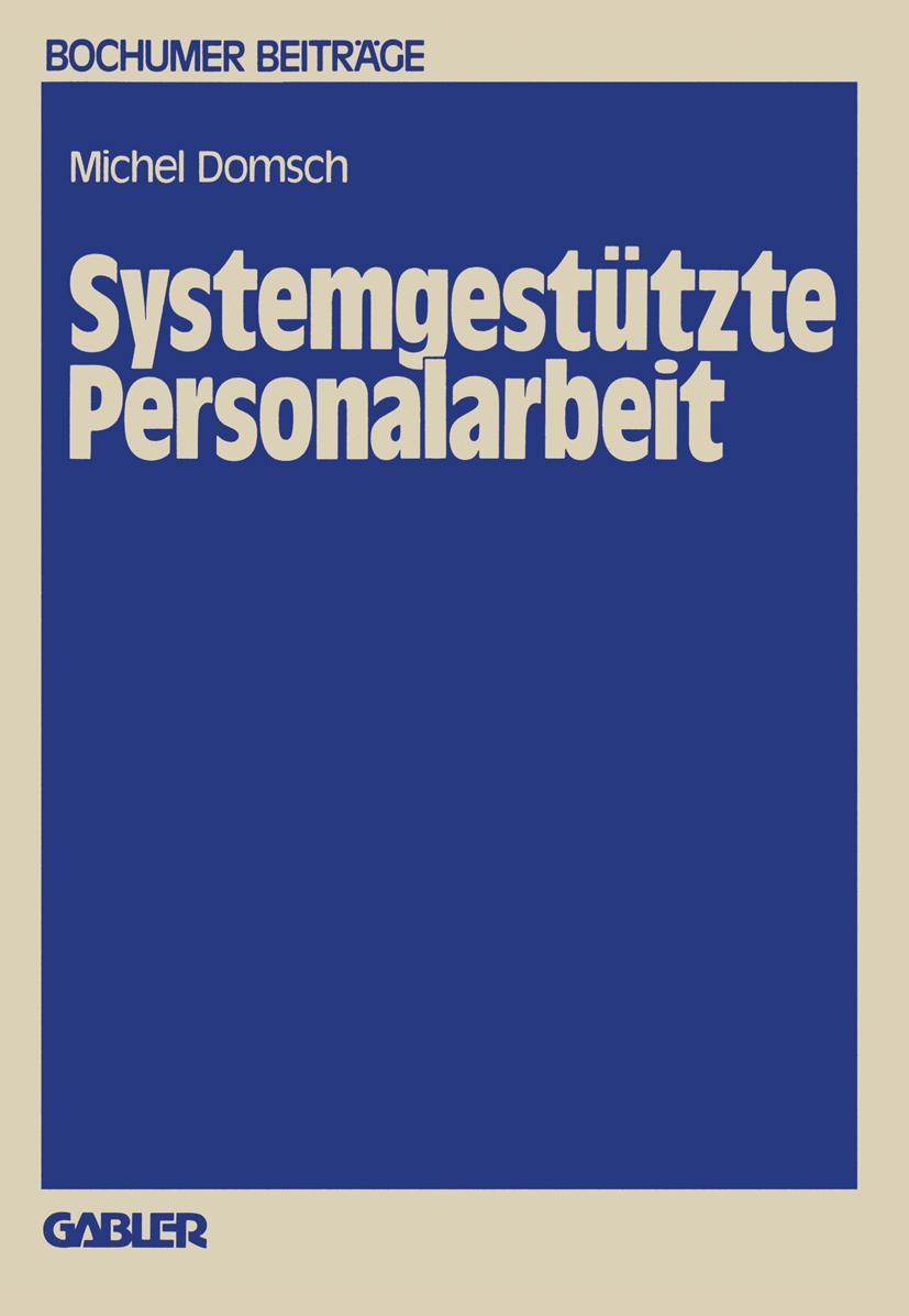Vorderes Coverbild Systemgestützte Personalarbeit