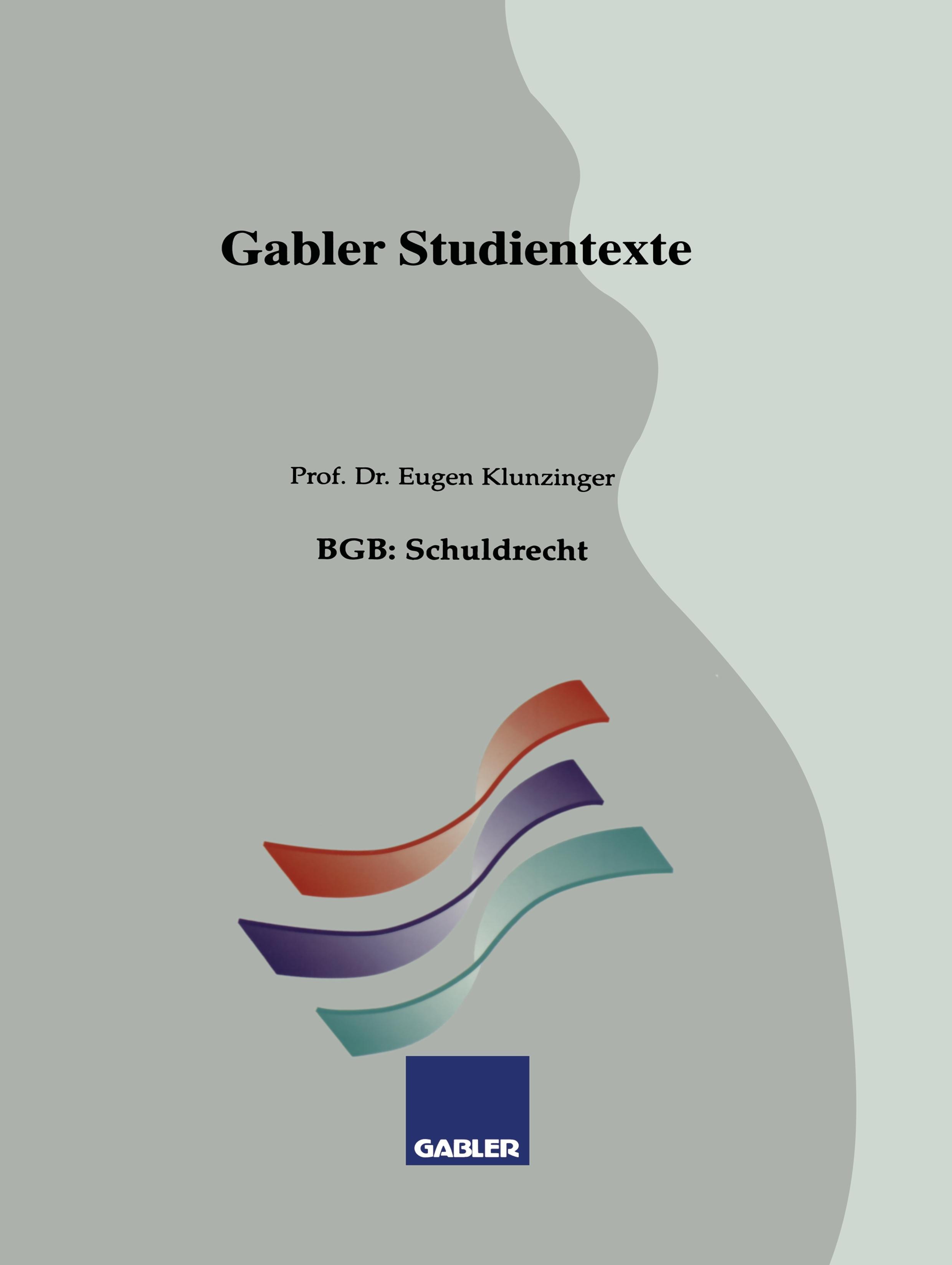 Vorderes Coverbild BGB: Schuldrecht