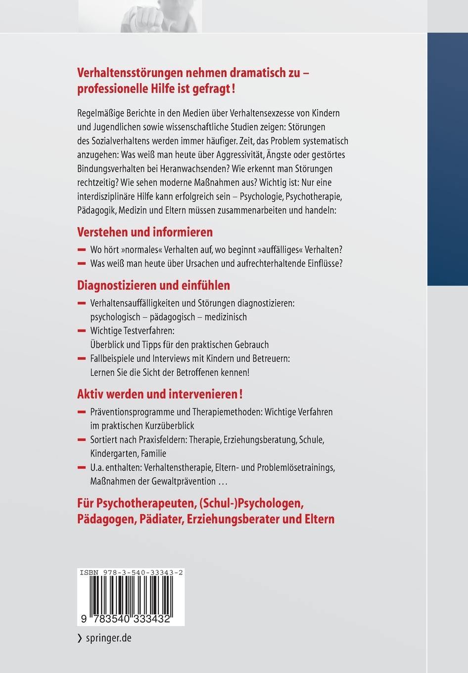 Rückseitencover Verhaltensauffällige Kinder und Jugendliche