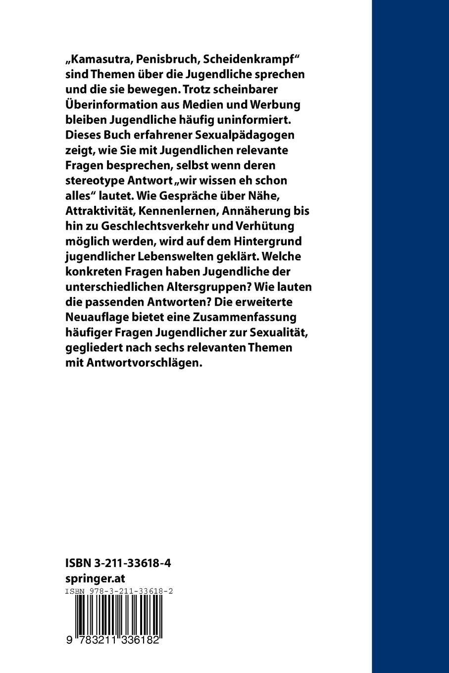 Rückseitencover Sexualität im Beratungsgespräch mit Jugendlichen