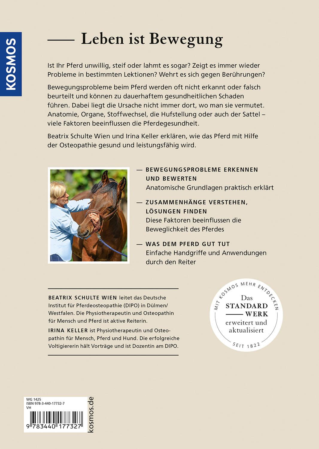 Rückseitencover Osteopathie für Pferde