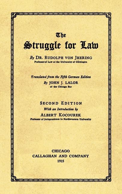 Vorderes Coverbild The Struggle for Law [1915]