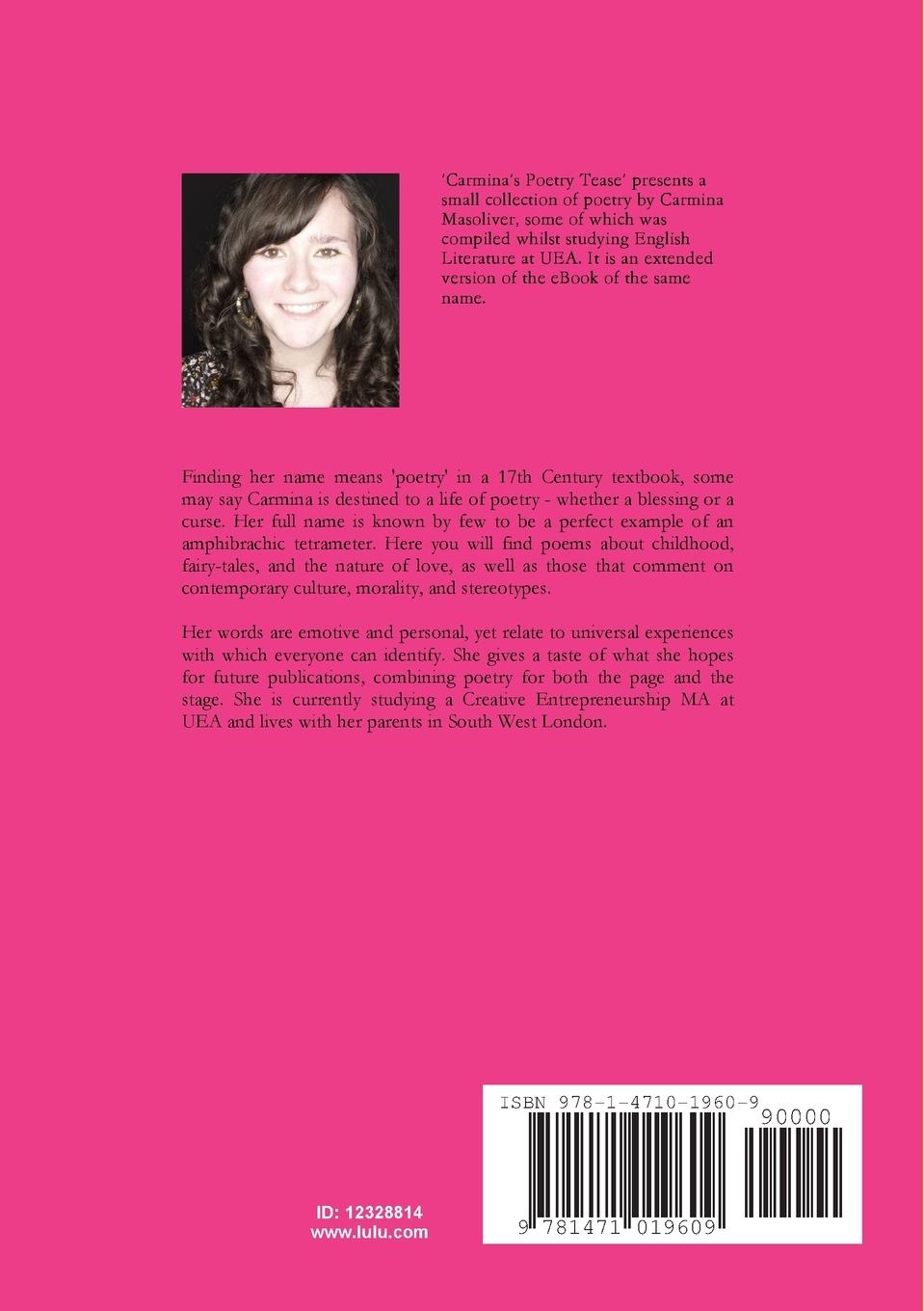 Rückseitencover Carmina's Poetry Tease