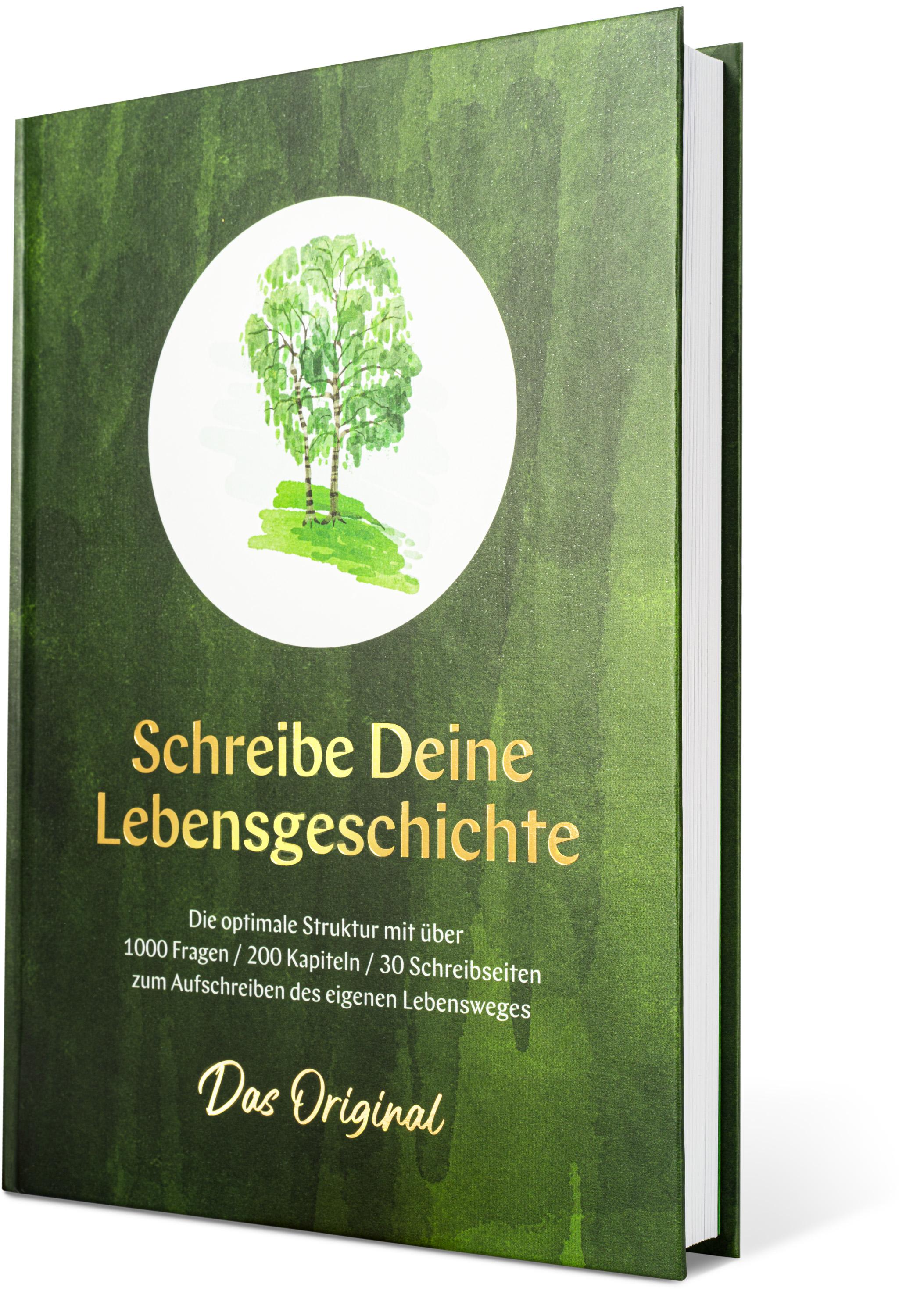 Vorderes Coverbild Schreibe Deine Lebensgeschichte - Das Original (GRÜN)