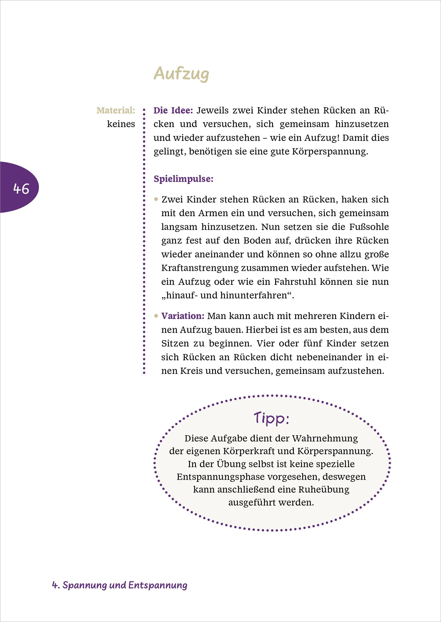 Beispielinhalt (Bild) Entspannung erleben in der Kita