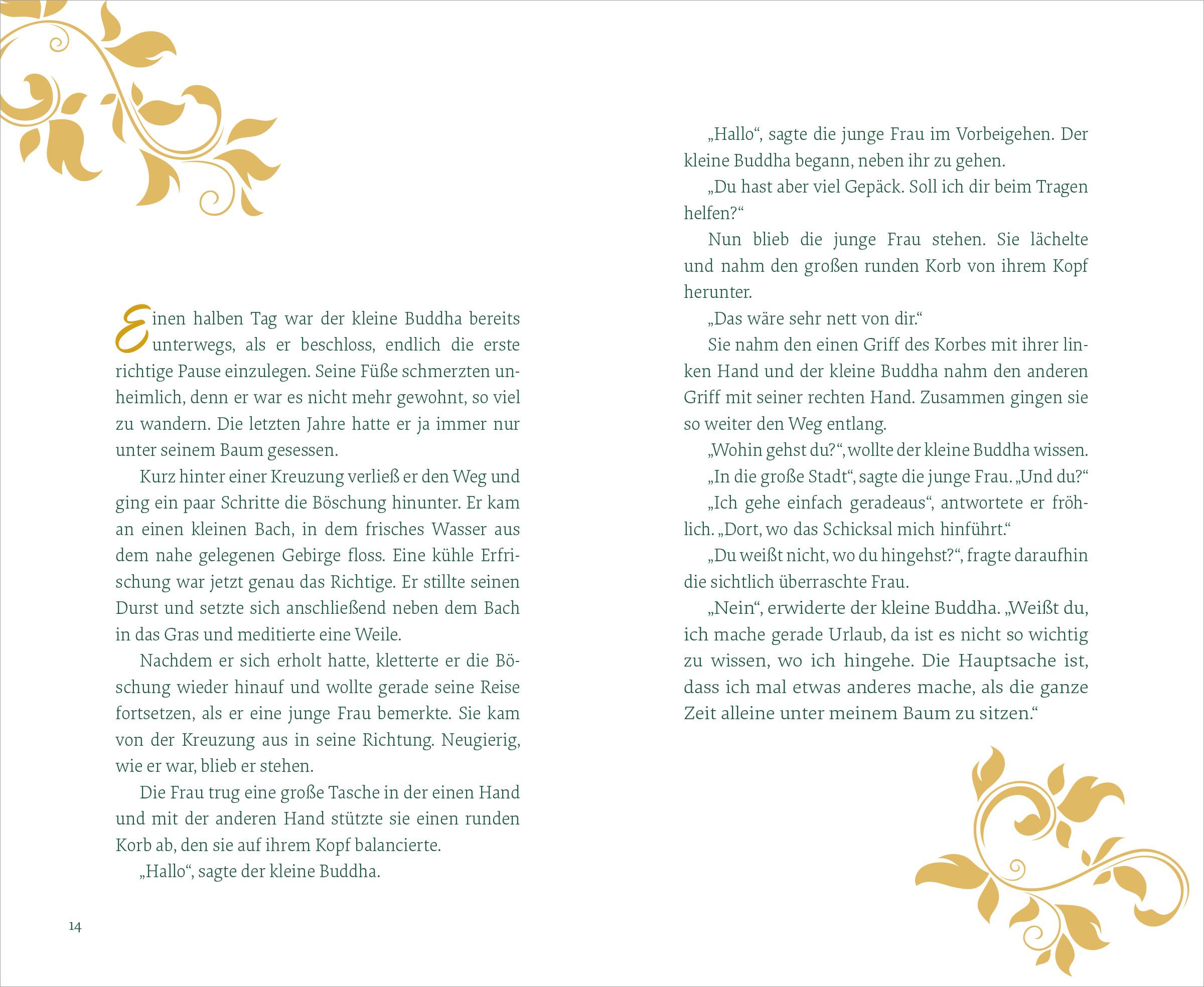 Beispielinhalt (Bild) Der kleine Buddha auf dem Weg zum Glück. Jubiläumsausgabe