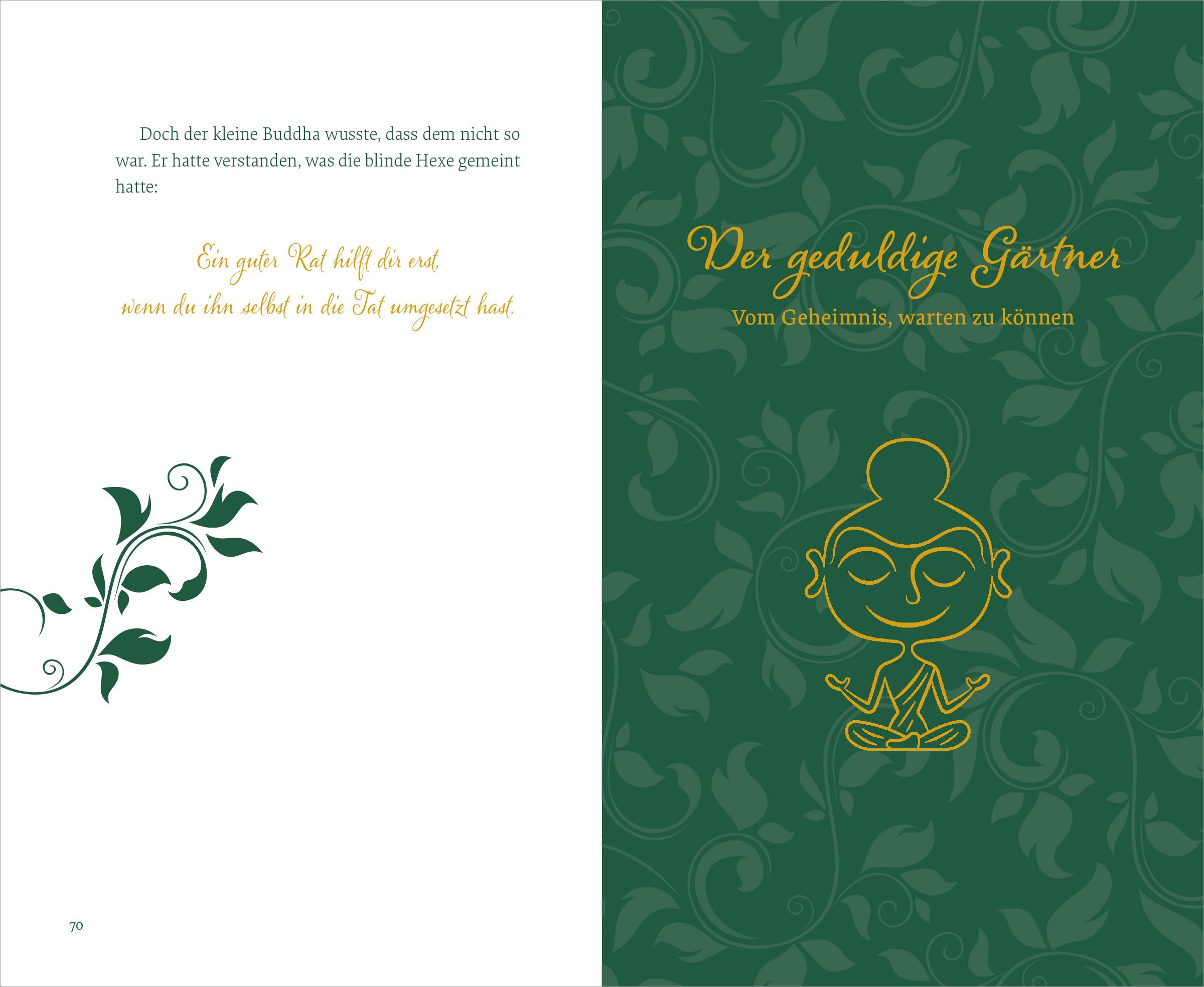 Beispielinhalt (Bild) Der kleine Buddha auf dem Weg zum Glück. Jubiläumsausgabe