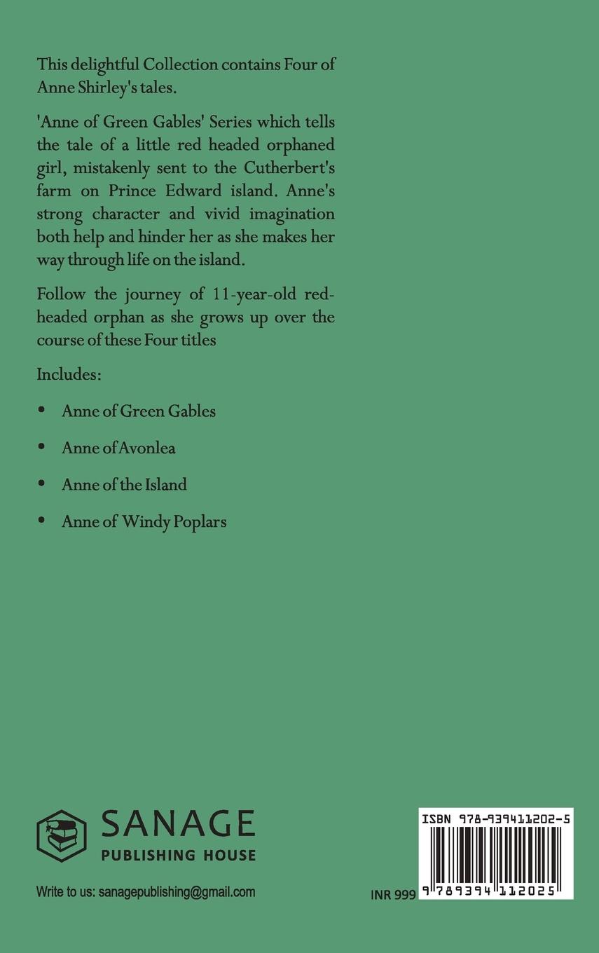 Rückseitencover The Complete Anne of Green Gables Collection Vol 1 - by L. M. Montgomery (Anne of Green Gables, Anne of Avonlea, Anne of the Island & Anne of Windy Poplars)