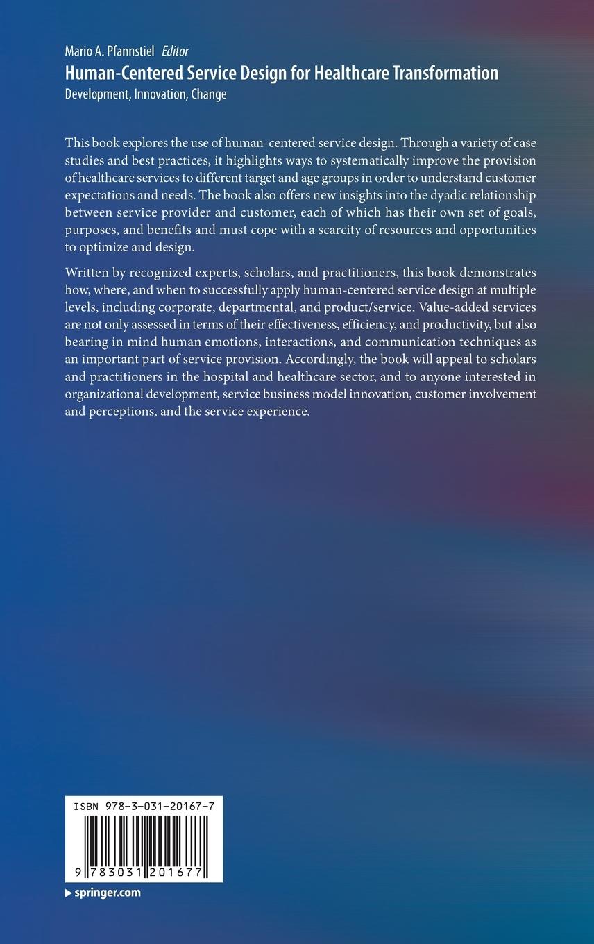 Rückseitencover Human-Centered Service Design for Healthcare Transformation