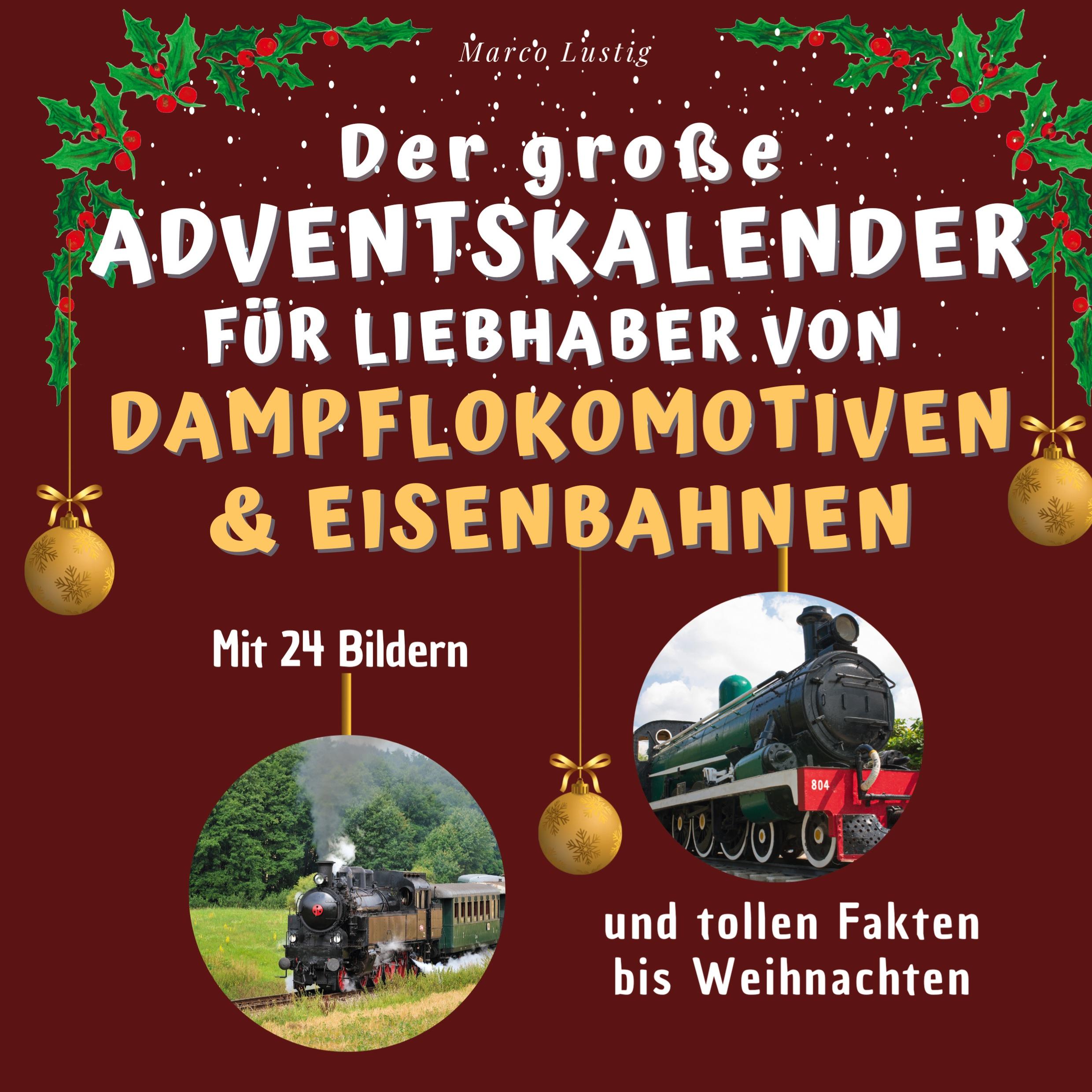 Vorderes Coverbild Der große Adventskalender für Liebhaber von Dampflokomotiven & Eisenbahnen