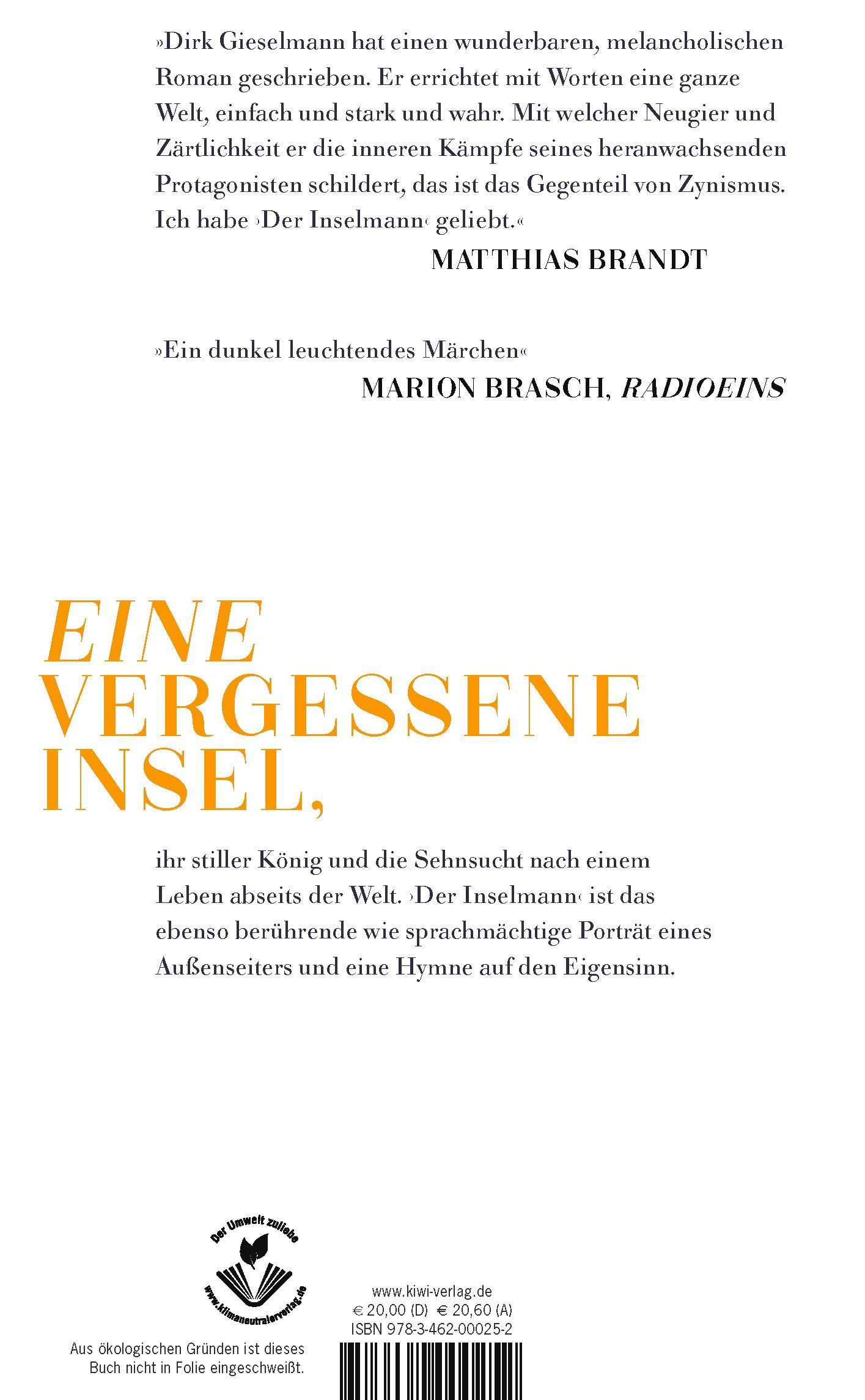 Rückseitencover Der Inselmann