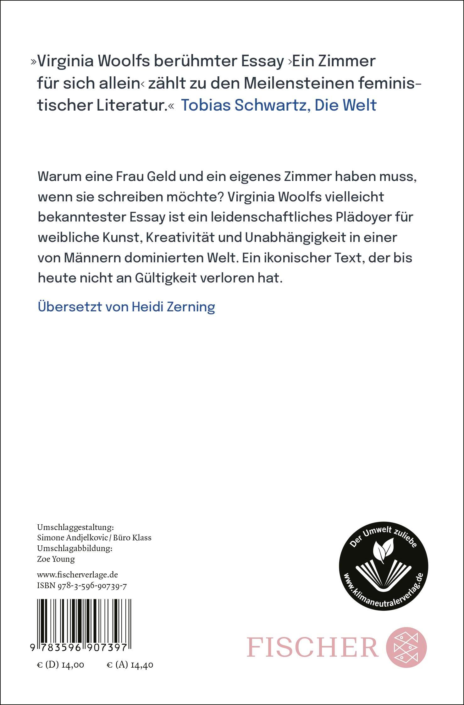 Rückseitencover Ein Zimmer für sich allein