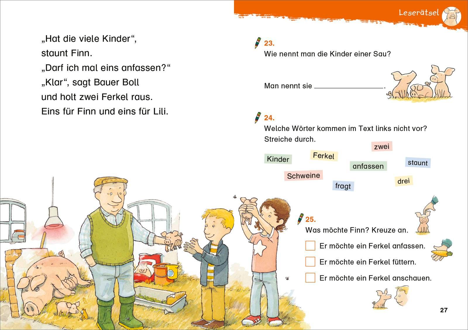 Beispielinhalt (Bild) Duden Leseprofi - Lustiges Lese-Übungsbuch für die 1. Klasse