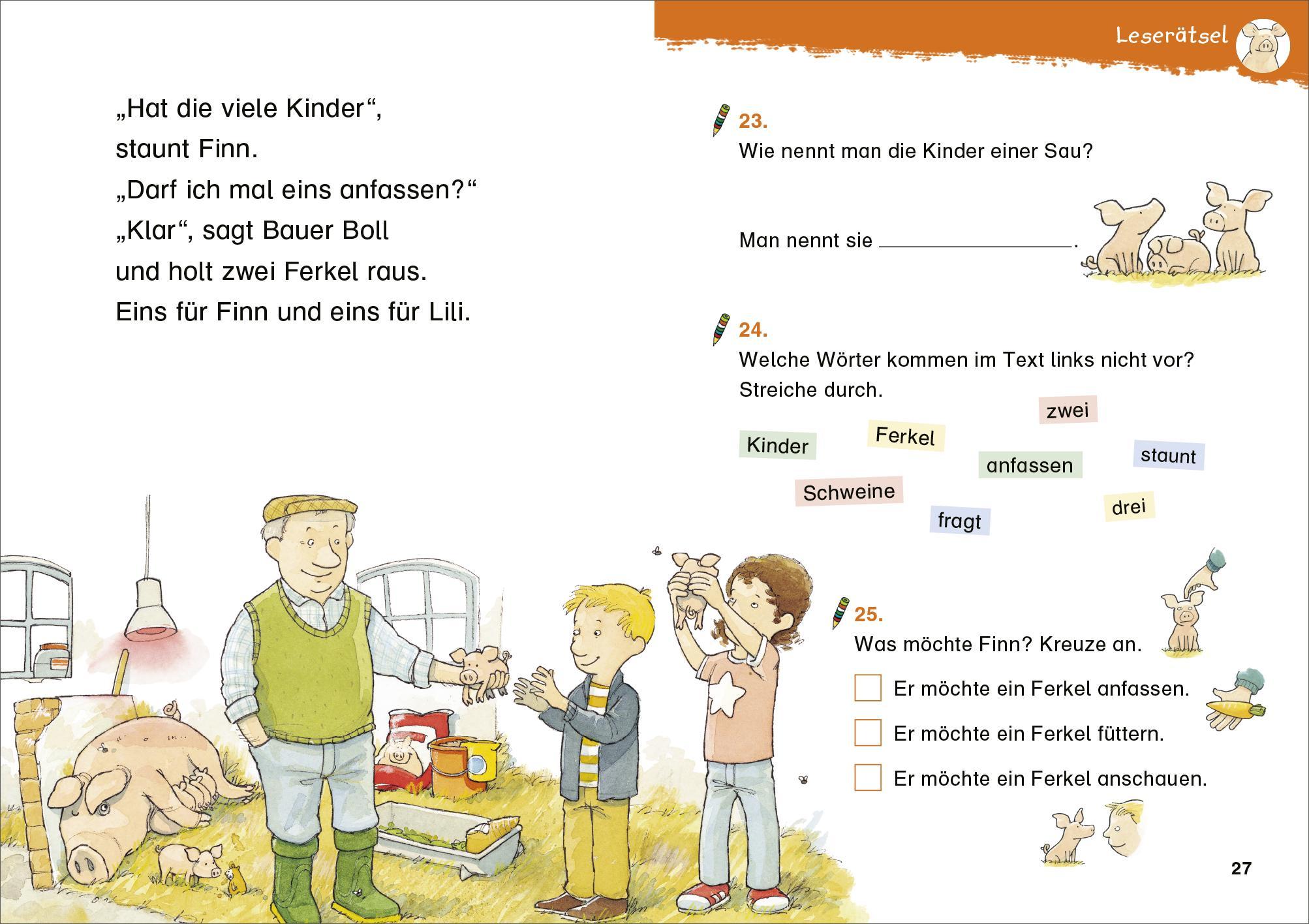 Beispielinhalt (Bild) Duden Leseprofi - Lustiges Lese-Übungsbuch für die 1. Klasse