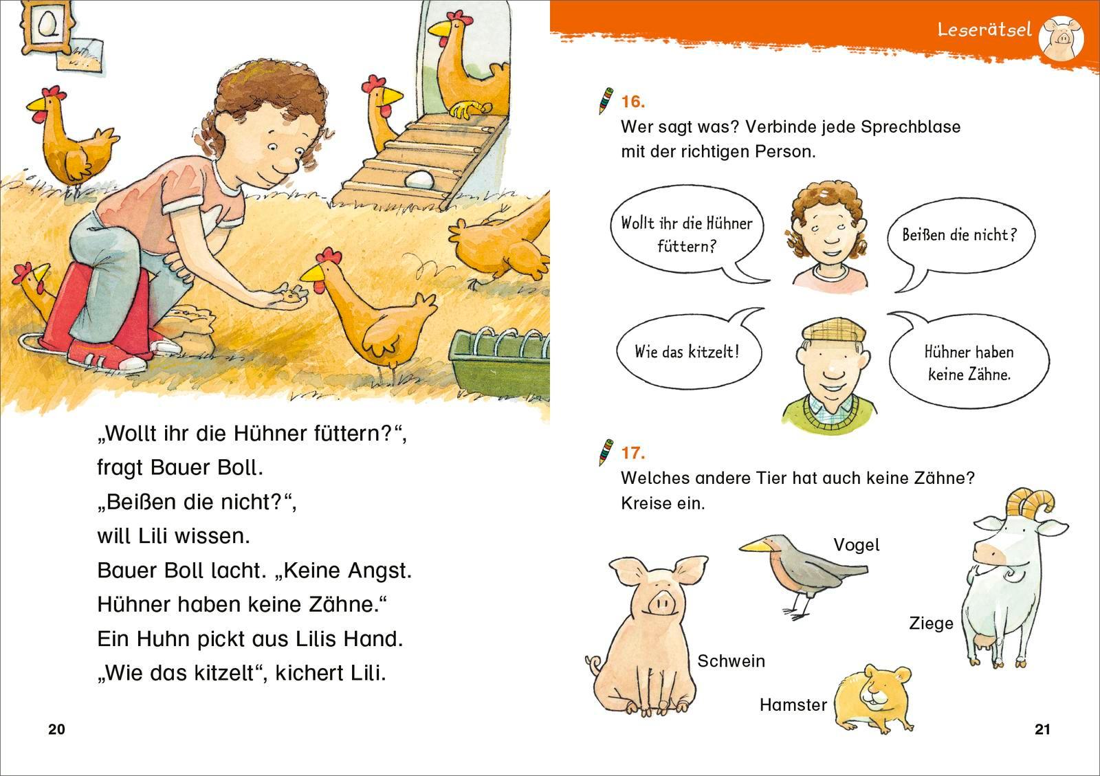 Beispielinhalt (Bild) Duden Leseprofi - Lustiges Lese-Übungsbuch für die 1. Klasse